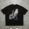 Y2K Clothing Hand Sign Cod of Silence Casual Graphic T-Shirt Graphic Tee Cotton Top Streetwear Hoodie, Sweatshirt