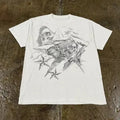 Y2K Grunge Gothic Skull Tribal Skater Affliction Style Tee, grunge y2k emo scene tapout goth amity affliction style...