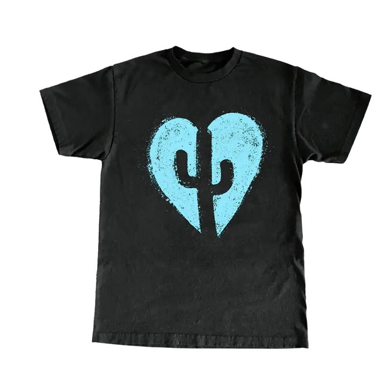 Y2k Heart Black T-Shirt- y2k tshirt-Unisex T Shirt - graphic tee Menswear Top Tshirt Hoodie, Sweatshirt | GrindPrints.com