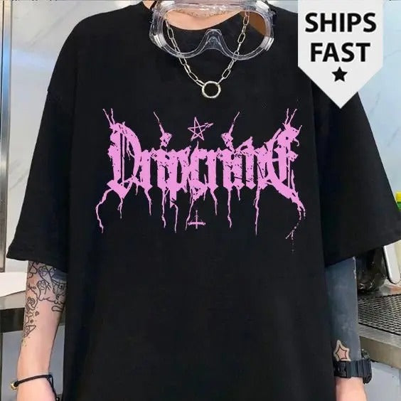 Y2k T-shirt, Goth Punk T-Shirt Sweatshirt Hoodie, Harajuku Streetwear T-Shirt, Death Metal Tee, Grunge Retro Unisex...