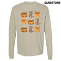 YEEHAW Pumpkin Collage Long Sleeve Comfort Colors T-Shirt 'NLB' Hoodie, Sweatshirt | GrindPrints.com