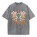 YHWH Floral Christian Washed T-Shirt, Christian Jesus  t shirts, Vintage 90s Graphic Tee Gift Cotton Top Womenswear...