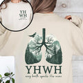 YHWH Lungs Christian, Front and Back, Yahweh, Every Breath Speak His Name, Hebrew, Name of God, Faith Apparel Sweatshirt...