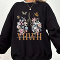 YHWH Shirt, Yahweh Womens Shirt, Floral Christian Shirt, Floral Lungs T-Shirt, Flower Lungs Sweatshirt, Christian Shirt,...