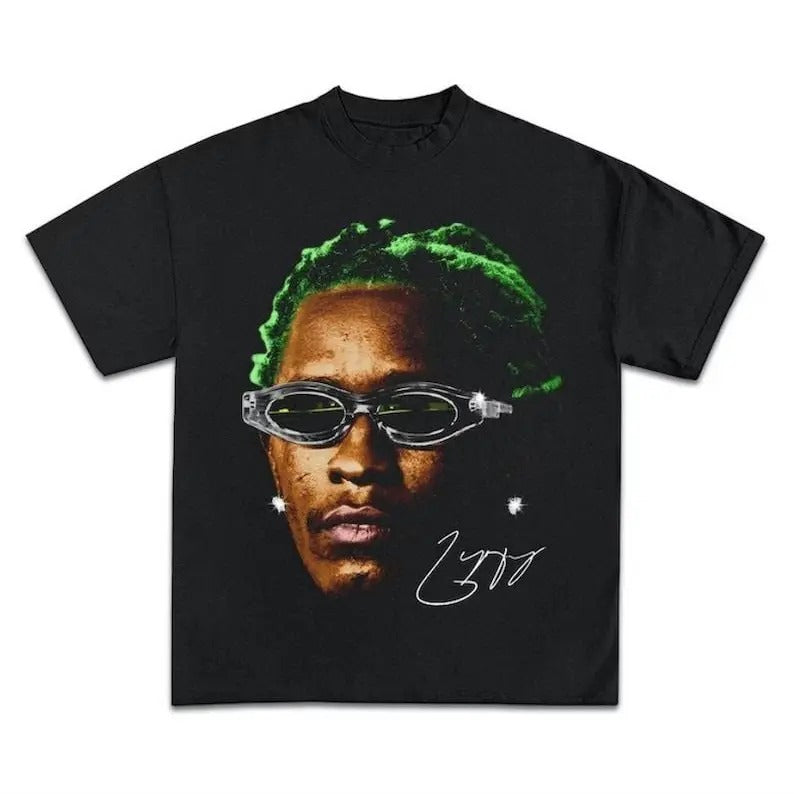 YOUNG THUG T-SHIRT, Rap Tee Concert Merch Thuger Slime Season, Green Rare Hip Hop Graphic Print Summer Tee Hoodie, Sweatshirt