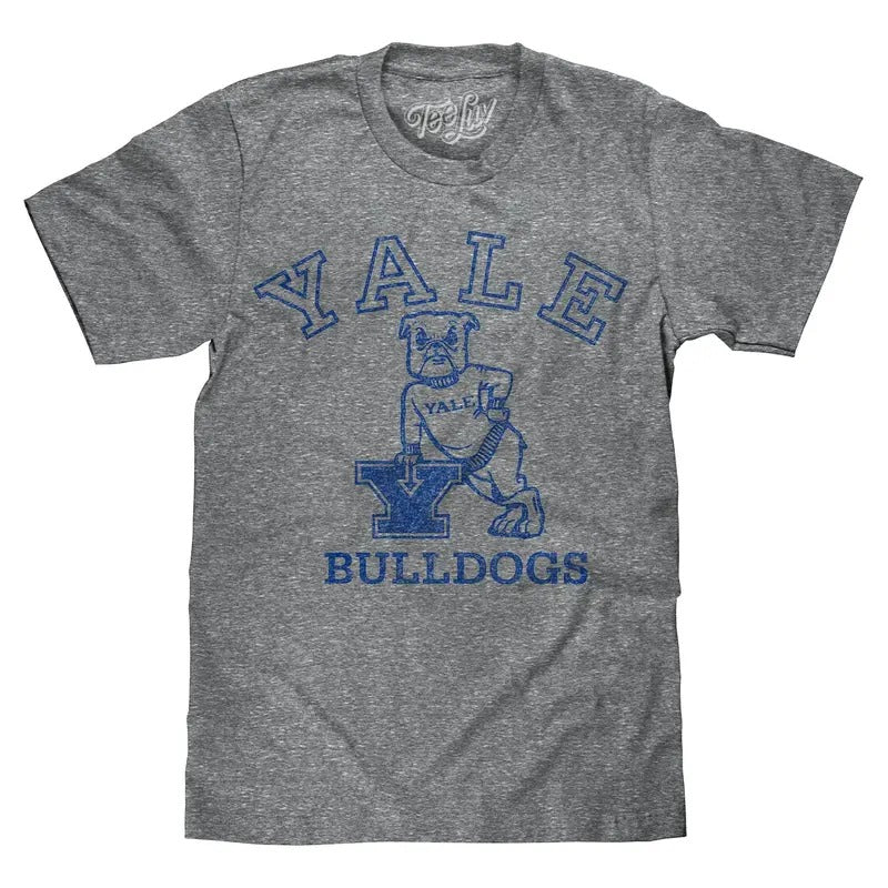 Yale University Bulldogs Logo T-Shirt - Gray Hoodie, Sweatshirt | GrindPrints.com