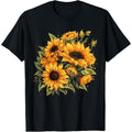 Yellow Sunflowers Cute summer flowers Floral Positivity T-Shirt Made in USA Hoodie, Sweatshirt | GrindPrints.com