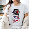 Yes I Am Trump Girl Get Over Trump 2024 Political Republican Shirt Womenswear Top Clear Comfortable T-Shirts, Hoodie, Sweatshirt