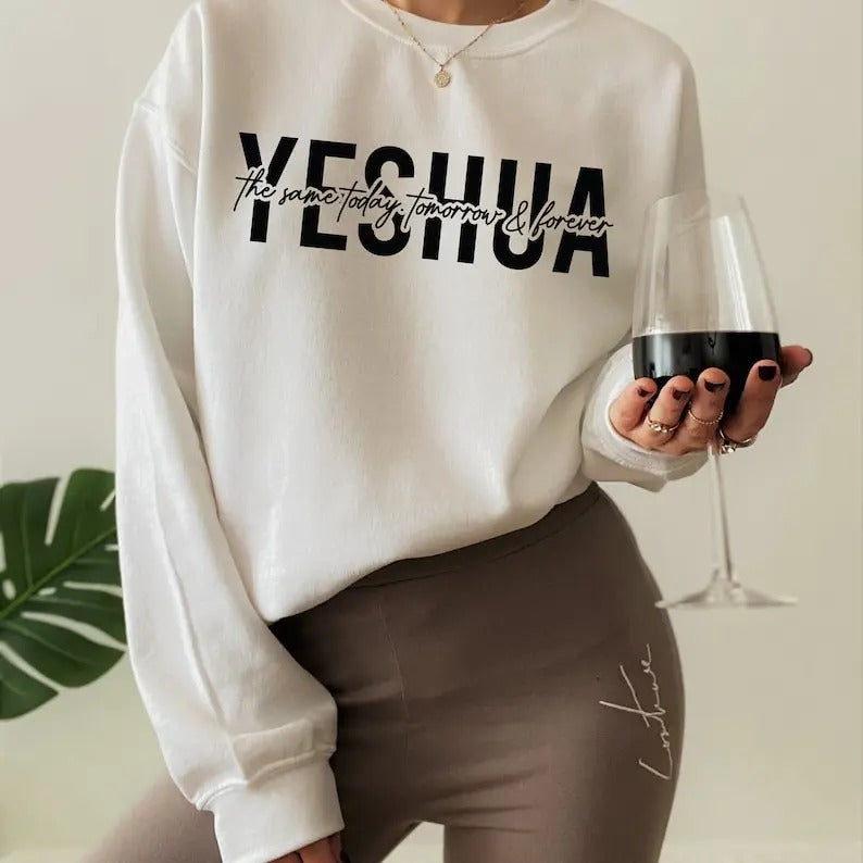 Yeshua Shirt, Christian Sweatshirt, Religious Shirts, Bible Verse Shirt, Faith Hoodie, Christian Gifts, Jesus Apparel,...