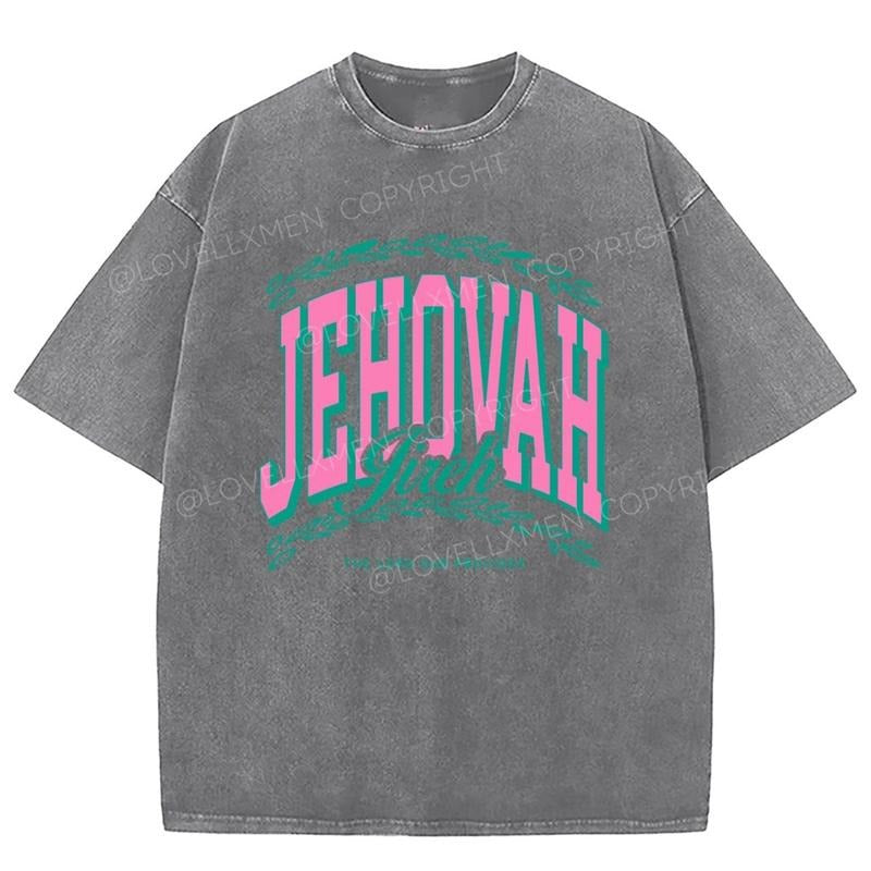 Yeshua Washed T-Shirt, Christian Tshirts, Vintage 90s Graphic Tee Gift Cotton Top Womenswear, Mineral color Hoodie,...