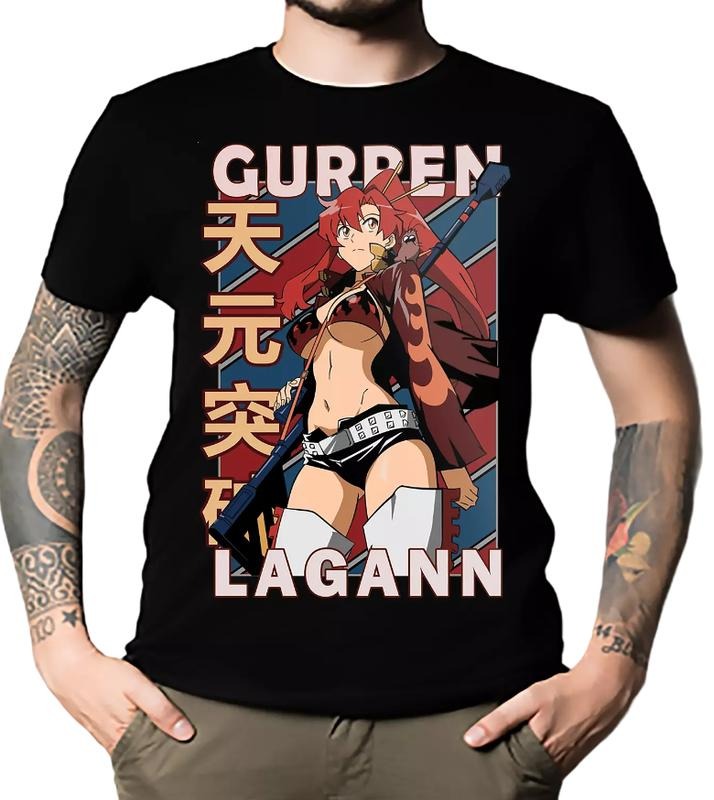 Yoko Littner Tengen Toppa Gurren Lagann Blue Red Retro Design Classic T-Shirt Hoodie, Sweatshirt | GrindPrints.com