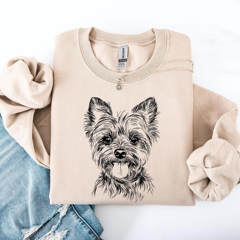 Yorkie, Yorkshire Terrier, Pet, Dog Breed Sweatshirt, Crew Neck, Women's, Crewneck T-Shirts, Hoodie | GrindPrints.com