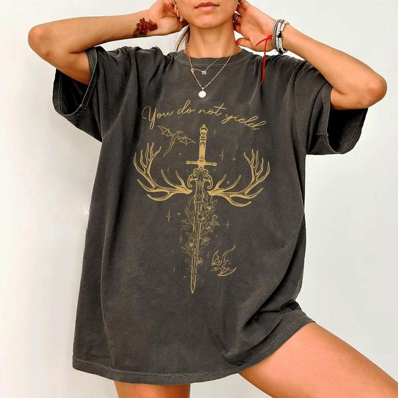 You Do Not Yield shirt, Fourth Wing shirt, SJM Merch, Romantasy Fireheart, Throne of Glass Merch Enemies to Lovers...