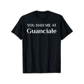 You Had Me At Guanciale Cotton T-Shirt - Casual Crew Neck Short Sleeve Graphic Tee for Adults, Slight Stretch, Hot...