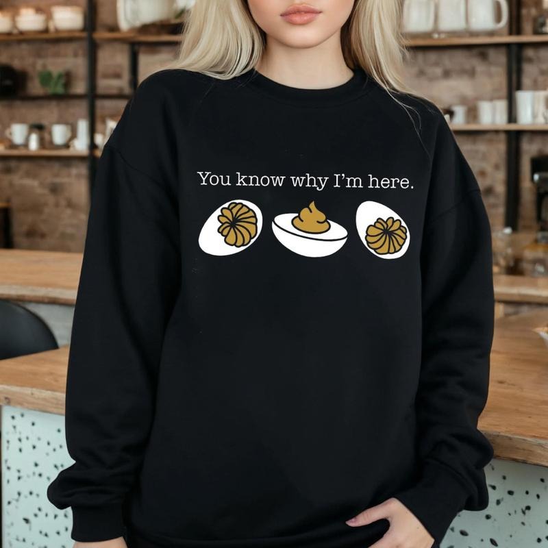 You Know Why I'm Here Sweatshirt Casual Street Style Fleece Fabric Crewneck Pullover Sweatshirt Tops Trendy for Women for...