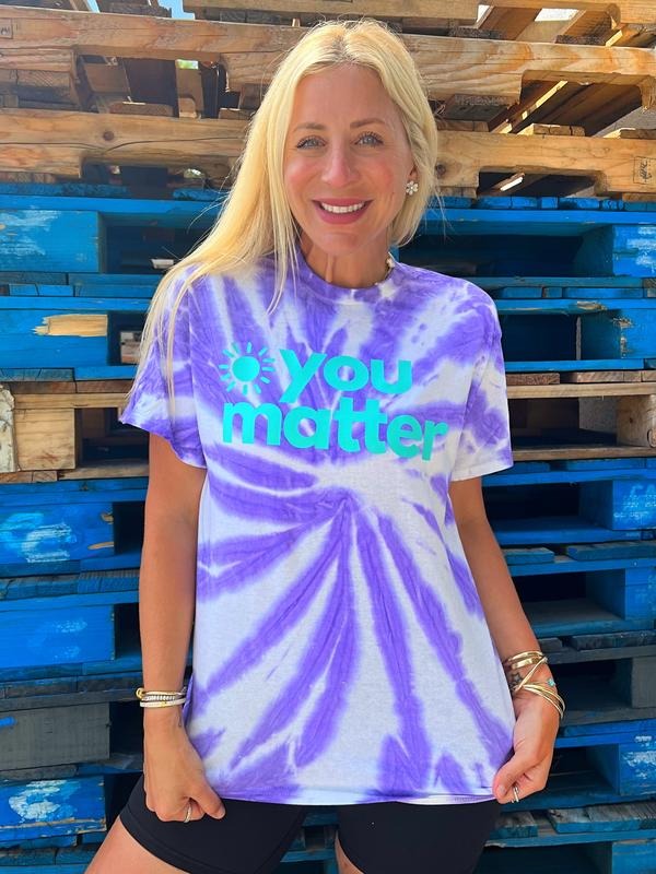 You Matter Tie-Dye Tee Hoodie, Sweatshirt | GrindPrints.com