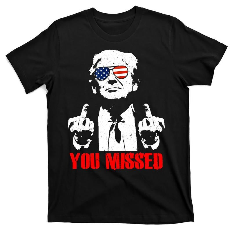 You Missed Middle Finger Trump 2024 Take America Back Pennsylvania Rally T-Shirt Hoodie, Sweatshirt | GrindPrints.com