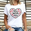 You Won My T-Shirt, Cute Retro Valentines Day Shirt, Valentines Day Gift Tee, Cupid Hearts Tee, Valentine Heart Shirt,...