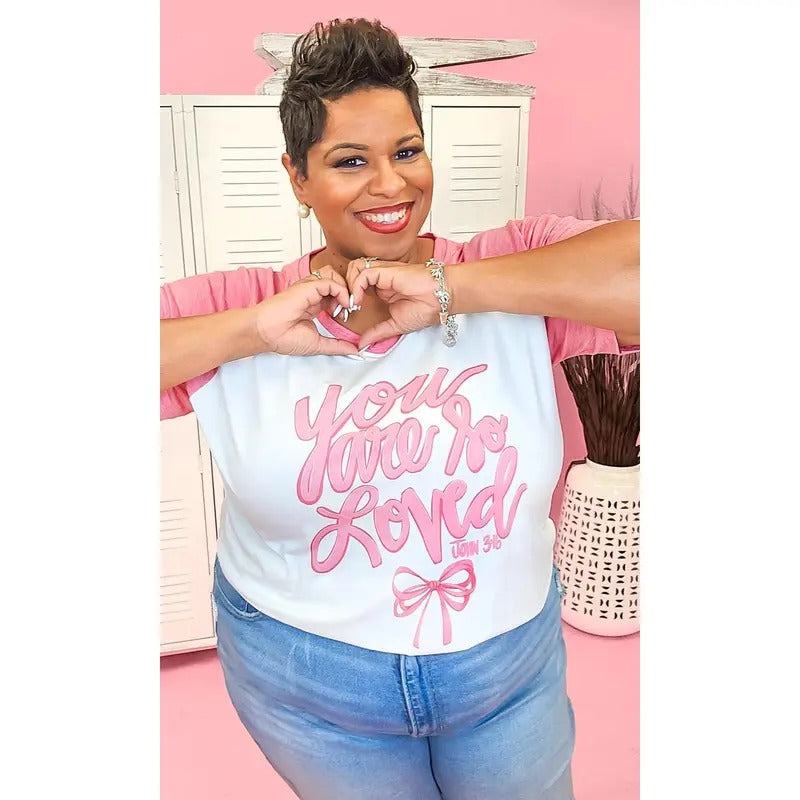You are So Loved Adult Graphic V-Neck T-Shirts, Hoodie, Sweatshirt | GrindPrints.com