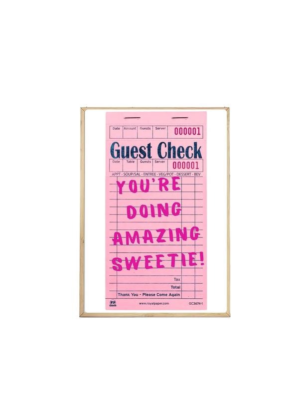 You're Doing Amazing Sweetie Guest Check Poster Dorm Decor, Funky Wall Art Retro Art Print Preppy Room Decor, Y2k Poster,...
