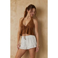 Your Favorite Women's Faux Suede Tie Front Halter Top T-Shirts, Hoodie, Sweatshirt | GrindPrints.com