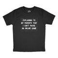 Youth Explaining to My Parents That I Cant Pause An Online Game T Shirt Funny Video Gamer Equations Joke Tee for Kids...