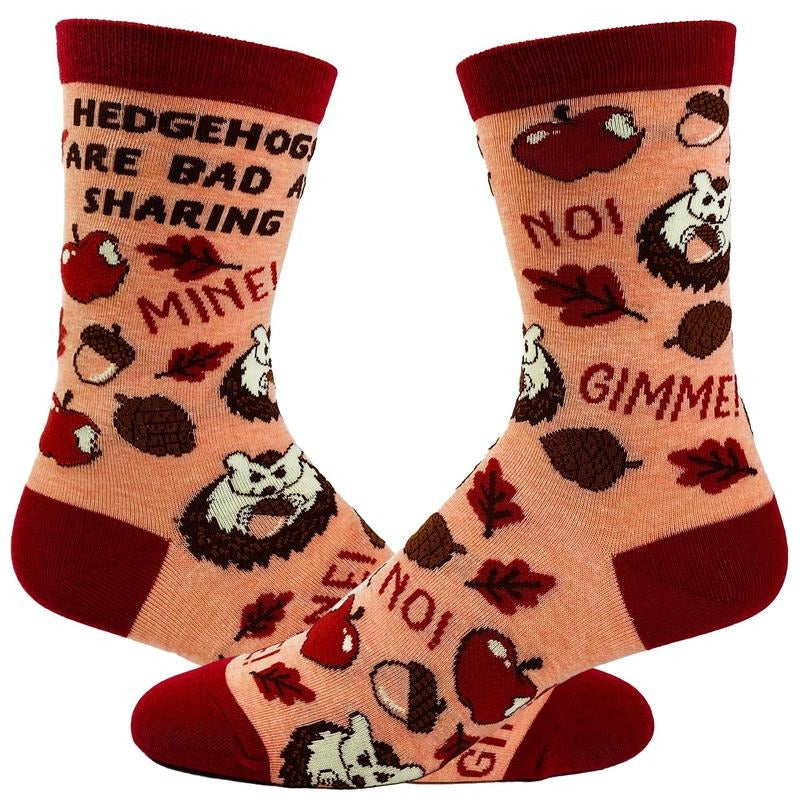 Hedgehogs Are Bad Sharing Socks Funny Fall Autumn Novelty Footwear Funny Socks Comfortable Fitted Spandex Cotton T-Shirts, Hoodie, Sweatshirt
