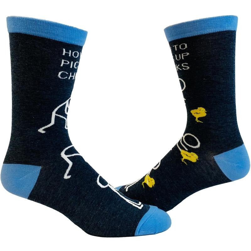 Youth How To Pick Up Chicks Socks Funny Easter Gift Footwear Funny Graphic Socks Comfortable Fitted Spandex Cotton...