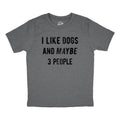 Youth I Like Dogs And Maybe 3 People T Shirt Funny Pet Puppy Animal Lover Tee For Kids Funny T Shirts Introvert Tops for...