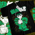 Yu Yu Hakusho T-shirt Kuwabara Kurama Yusuke Hiel Anime Manga Black Shirt Hoodie, Sweatshirt | GrindPrints.com