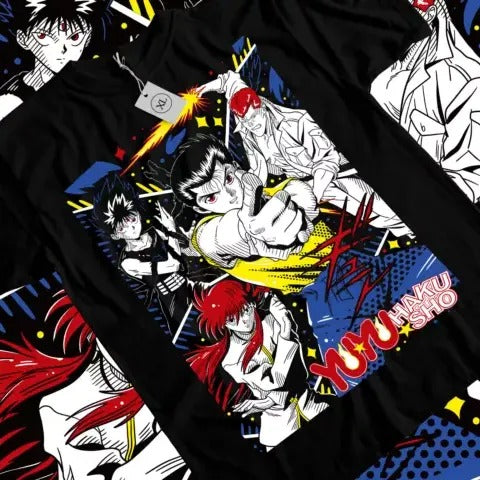 Yu Yu Hakusho T-shirt,Yusuke,Hiel,Kuwabara And Kurama Anime T-shirt All Size Hoodie, Sweatshirt | GrindPrints.com