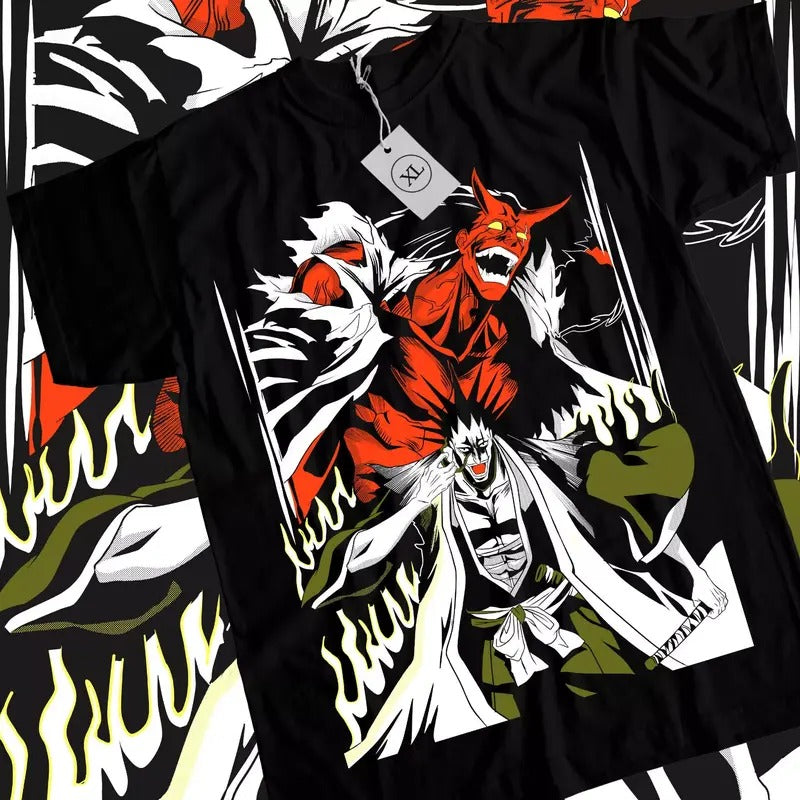 Zaraki Kenpachi Bleach Shirt Black Anime Manga All Sizestyle{N002}2 T-Shirts, Hoodie, Sweatshirt