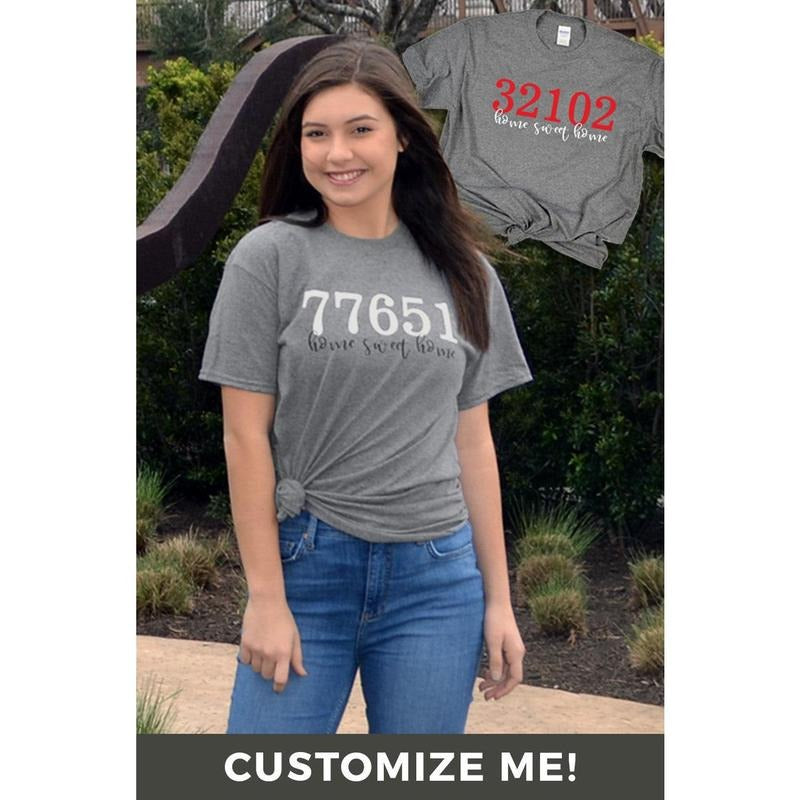 Zip Code T-Shirt Hoodie, Sweatshirt | GrindPrints.com