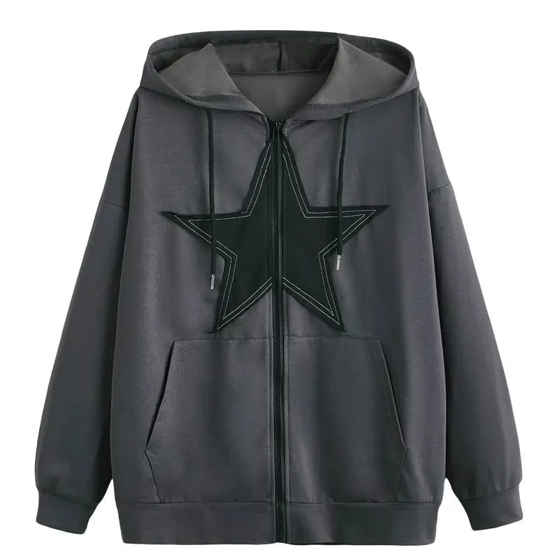 Zip Front Drawstring Hoodie Pullover Long Sleeve Casual Sweatshirt Topstyle{n002}2 T-Shirts | GrindPrints.com
