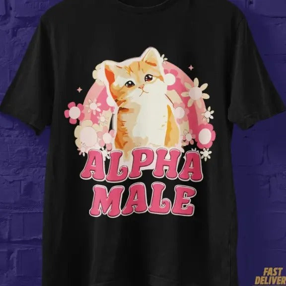 alpha male tshirt, alpha male funny meme shirt, cat tshirt Hoodie, Sweatshirt | GrindPrints.com