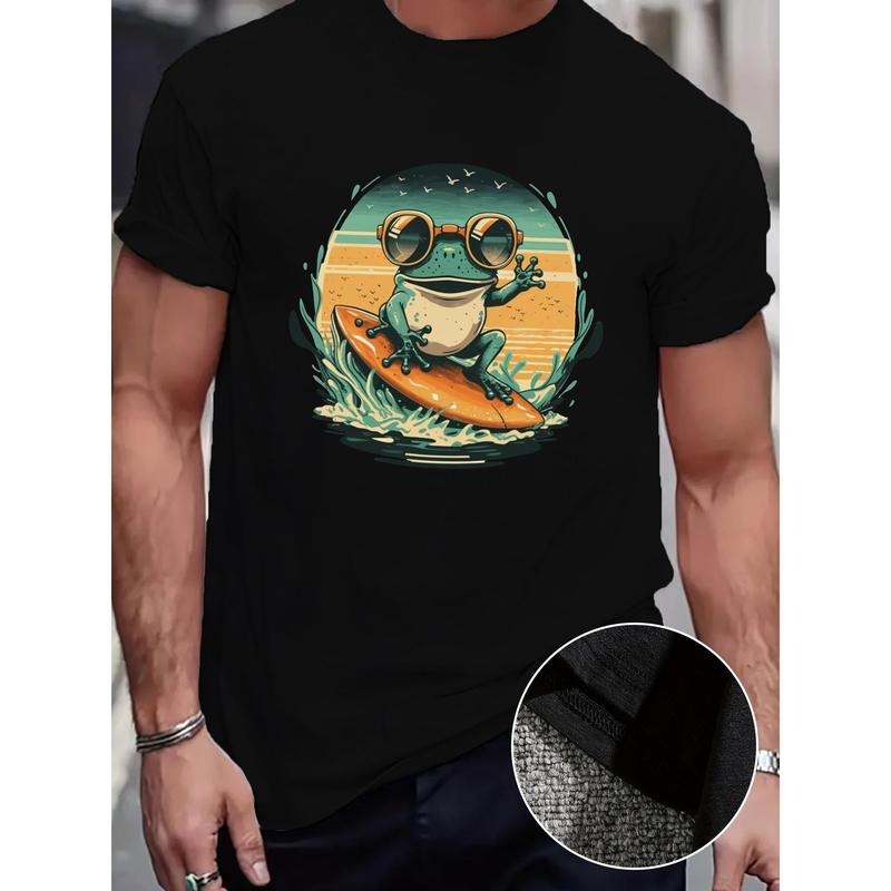 beach Frog Fitted Men's T-Shirt, Sweat-wicking and Freedom of Movement made in usa Hoodie, Sweatshirt | GrindPrints.com