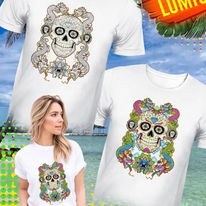 calavera quezacolth    T-shirt Cotton White Hoodie, Sweatshirt | GrindPrints.com