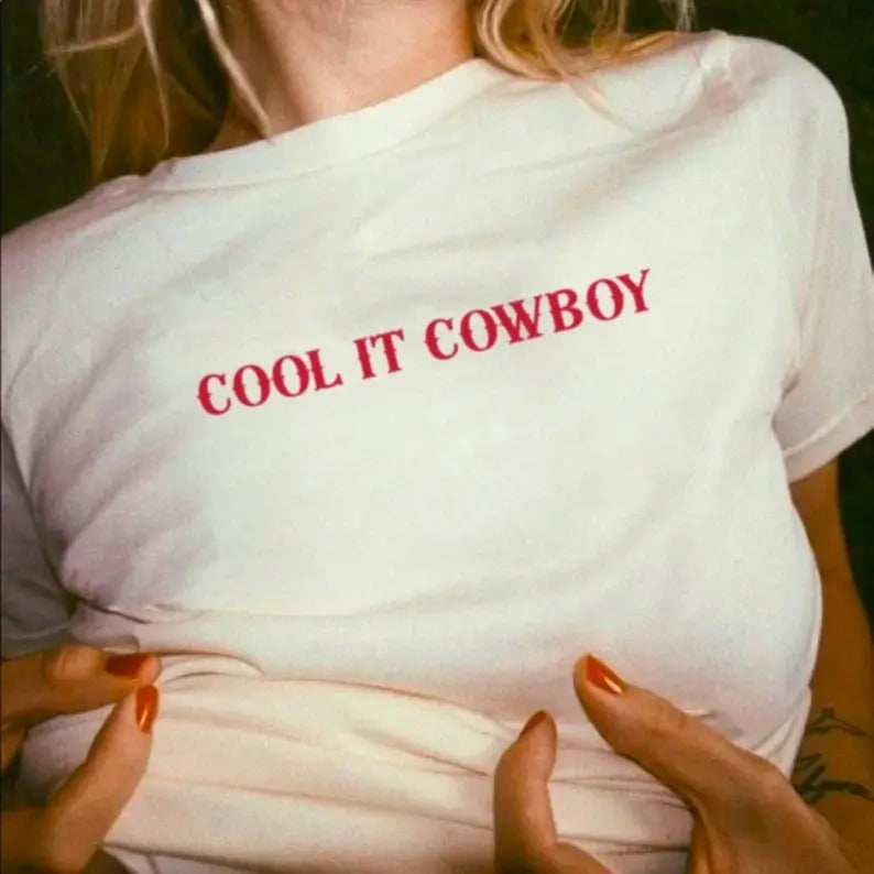 cool it cowboy BABY TEE western baby tee country coastal cowgirl graphic tee shirt country concert outfit Hoodie, Sweatshirt