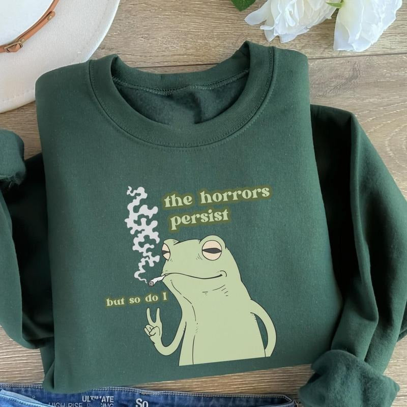 E Persist Frog Funny Froggy Froggy Shirt Funny Cottage Core Froggy Meme Frog Lover Silly Gag T-Shirts, Hoodie, Sweatshirt