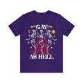 Gay As Hell Shirt Lgbtq Pride Shirt Queer Halloween Skeleton Boho Goth Gay Goth Lgbtq Anti Patriarchy Queer As Hell T-Shirts, Hoodie, Sweatshirt