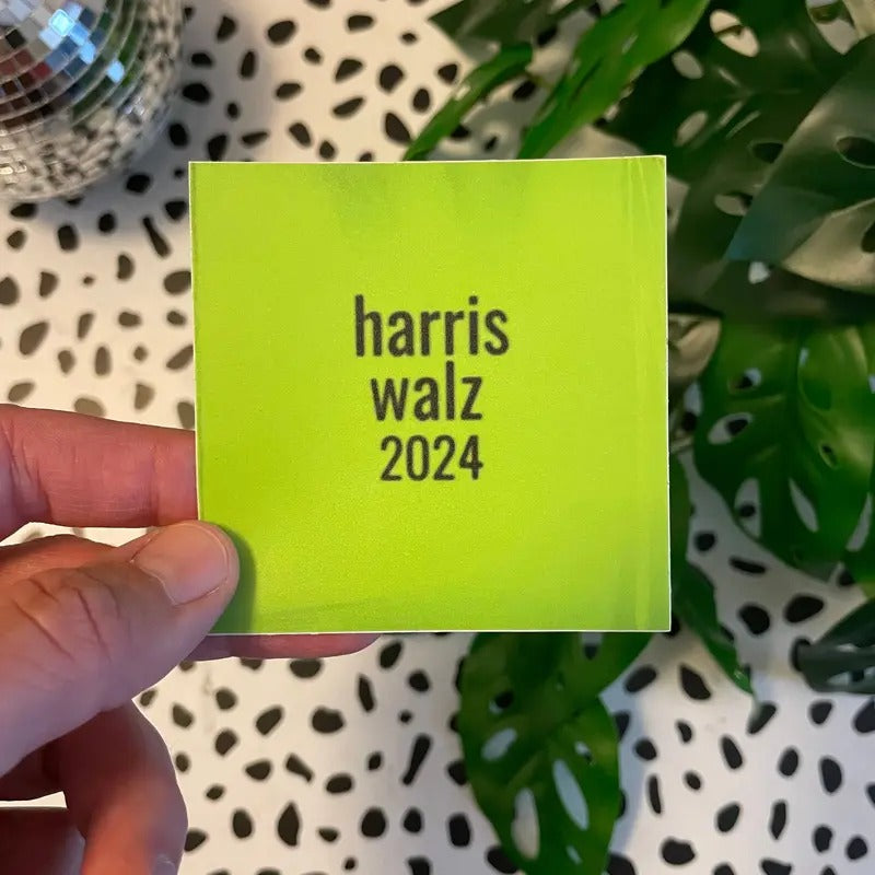 harris walz 2024 brat vinyl plastic album, matte sticker in two sizes available T-Shirts, Hoodie, Sweatshirt