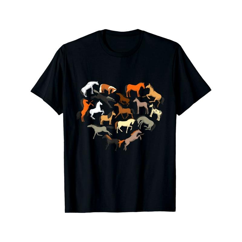 horse lover horses heart Horse Rider farm kids boy men women T-Shirt made in usa Hoodie, Sweatshirt | GrindPrints.com