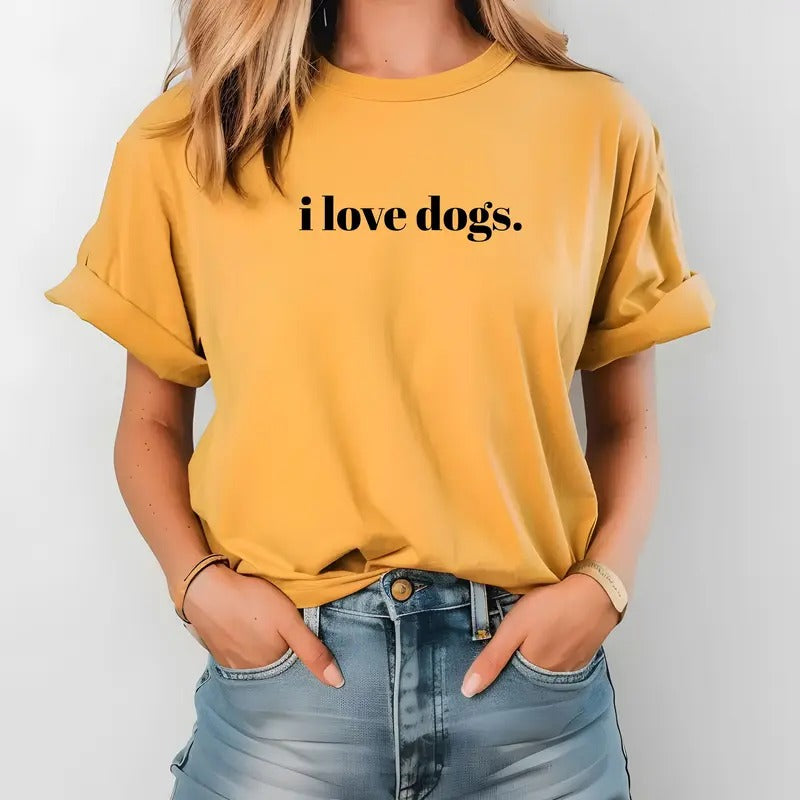 i love dogs. design on custom colors tee shirt Casual Hoodie, Sweatshirt | GrindPrints.com