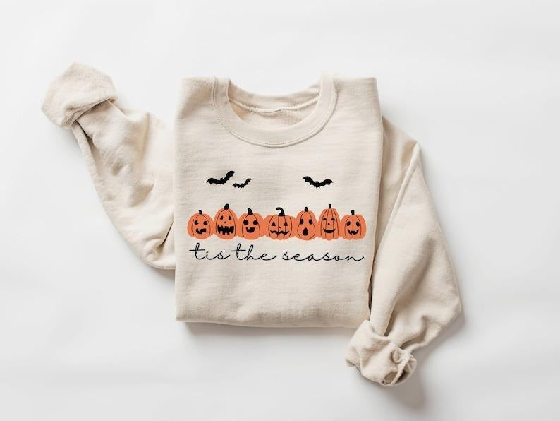 is The Season Halloween Sweatshirt,Halloween Sweatshirt,Spooky Season,Coffee Shirt,Halloween Gift Hoodie | GrindPrints.com