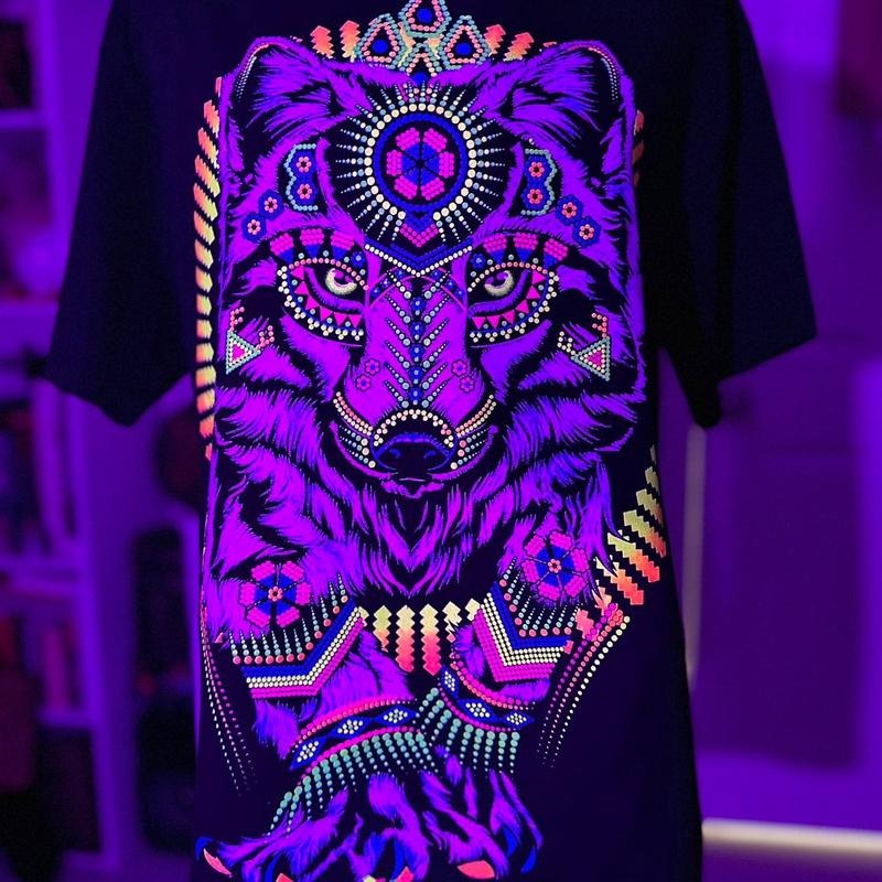lobo blanco Cotton Black Casual T-Shirts, Hoodie, Sweatshirt | GrindPrints.com