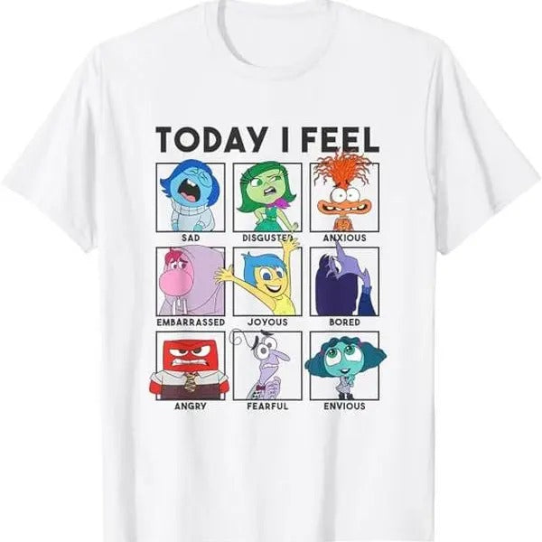 !nside Out 2 Today I Feel... Vintage Panels T-Shirt, Graphic tee, Fashion Cotton, Streetwear, For Men, For Women Hoodie,...