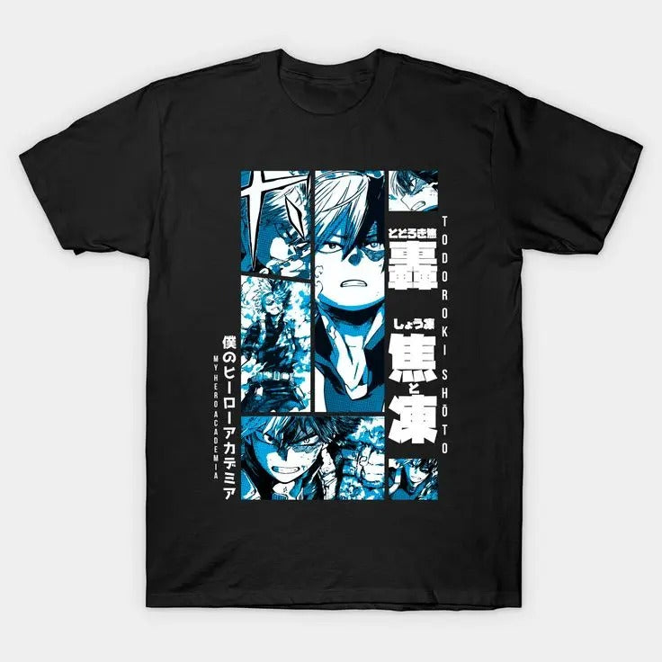 shoto Todoroki T-Shirt, Japanese Anime Tees Unisex Tshirt T-Shirt Tee ALL SIZES Hoodie, Sweatshirt | GrindPrints.com