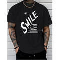 smile print tee shirt, Tees for Men, Casual Short Sleeve T-shirt for summer Made in USA Hoodie, Sweatshirt | GrindPrints.com