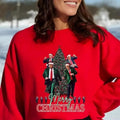 Funny Trummp President Dancing Merry Christmas Pine Tree Red Sweatshirt/hoodie/tshirt, Unisex Trendy | GrindPrints.com