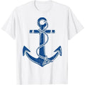 Vintage Distressed Nautical Grungy Navy Blue Anchor Rope Art Made USA T-Shirts, Hoodie, Sweatshirt